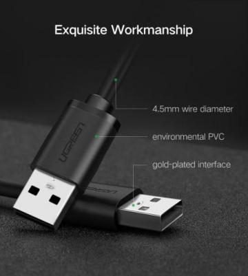 Кабель USB-USB US102 1.5м черный – фото 2