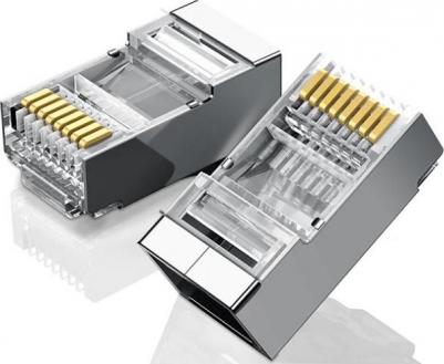 Коннектор NW111 Cat6 FTP RJ45 Modular Plugs 10шт, цвет: прозрачный