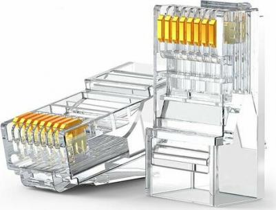 Коннектор NW120 Cat 6 Unshielded RJ45 Modular Plugs 100 шт. Цвет: прозрачный – фото 1