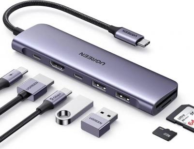 Конвертер CM195 (15214) USB-C To HDMI+2*USB 3.0 A+ USB-C+SD/TF+PD