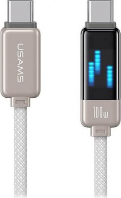 Кабель SJ744 Type-C/Type-C 100W 1.2 м, титан