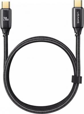 Кабель US-SJ580 U82 Type-C/Type-C 240W 1.2 м чёрный – фото 1