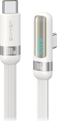 Кабель US-SJ653 100W USB Type-C 1.2 м белый