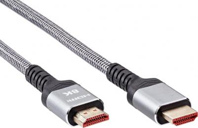 ACG859A-2.0 Кабель HDMI вилка - вилка, 8К, 4:4:4, 60 Гц, ver 2.1, Тканевая оплётка, Позолоченные разъёмы, iOpen, 7', 2.0 м – фото 4