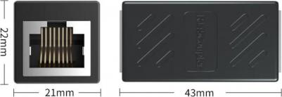 Адаптер-проходной RJ-45 8P8C категория 5e, черный CT251S (CT251S) – фото 1