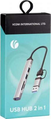 Адаптер Type-C - USB 3.0+2xUSB2.0+SD+TF DH297 – фото 3