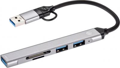 Адаптер Type-C - USB 3.0+2xUSB2.0+SD+TF DH297 – фото 7