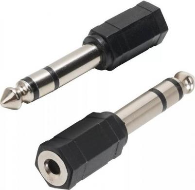 CA546 Переходник аудио стерео 6.35мм M штекер --> 3.5мм F гнездо – фото 2