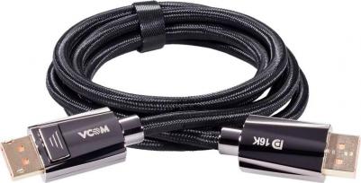 Кабель DisplayPort -DisplayPort v2.1 4K/8K/16K, 2 м, черный – фото 2