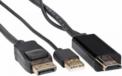 Кабель-переходник CG599AC-1.8M HDMI(M) +USB -> DisplayPort(M) 4K*60Hz 1.8m – фото 4