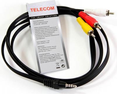Кабель соединительный 3.5 Jack (M)/3 RCA (M) Telecom <TAV4545-1.5M – фото 2