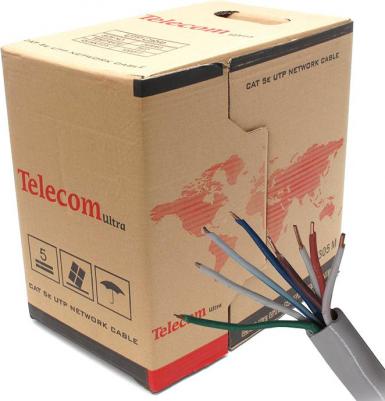 Кабель "Telecom" Ultra Base UTP кат.5е 4 пары, бухта 305м омедненный Green\\Orange\\gray – фото 2