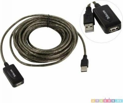 Кабель USB2.0-repeater, удлинительный активный <Am--Af 10м, Telecom <TUS7049-10M