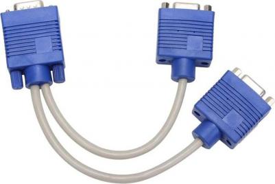 Разветвитель VGA 1=>2 (1x15M/2 x15F) VGA Spliter Cable 0.3m (VVG6530) – фото 9