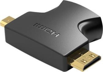 Адаптер HDMI (F)-mini + micro HDMI (M) ( AGFB0 ) – фото 1
