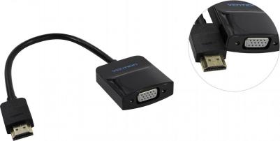 Адаптер HDMI-VGA, M-F Black (ACHBB)