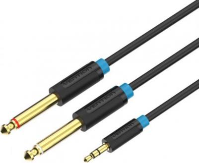 Aux кабель Jack 3.5 -Jack 6.35 2 штекера Моно 2 метра переходник для акустических систем к ПК, смартфону, к машине. арт. BACBH – фото 1