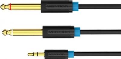 Aux кабель Jack 3.5 -Jack 6.35 2 штекера Моно 2 метра переходник для акустических систем к ПК, смартфону, к машине. арт. BACBH
