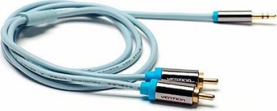 Кабель аудио 2хRCA (m) - Jack 3.5 (m), 3м, GOLD, черный [p550ac300-s] – фото 5