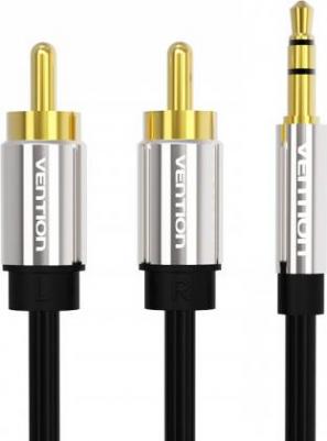 Кабель аудио P550AC500-S, Jack 3.5 (m) - 2хRCA (m), 5м, GOLD, черный – фото 1