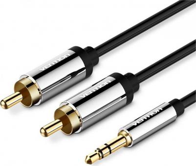 Кабель аудио P550AC500-S, Jack 3.5 (m) - 2хRCA (m), 5м, GOLD, черный – фото 6