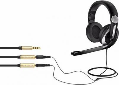Кабель AUX BBCBY 3.5 Jack 4-pin/M - 2x 3.5 Jack/F 30cm Black – фото 6