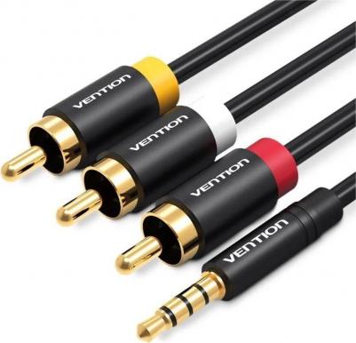 Кабель Jack (3.5mm) (M) - 3*RCA 1.50m (VAB-R07-B150) – фото 1