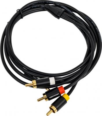 Кабель Jack (3.5mm) (M) - 3*RCA 1.50m (VAB-R07-B150) – фото 2