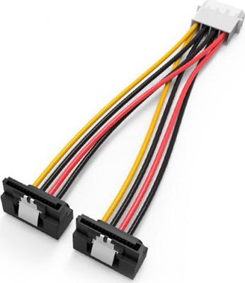 Кабель Molex 4pin- 2xSATA F KDCBB угол 90 – фото 1