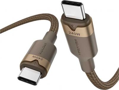 Кабель TRIJF, USB Type-C (m) - USB Type-C (m), 1м, бронзовый – фото 3