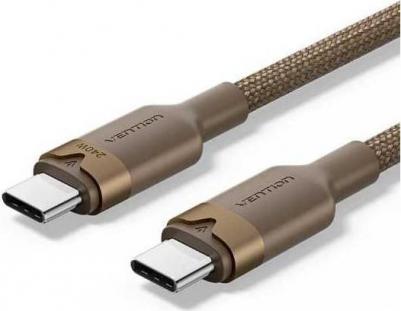 Кабель TRIJH, USB Type-C (m) - USB Type-C (m), 2м, бронзовый