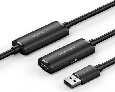 Кабель-удлинитель USB 2.0(Am)-USB 2.0(Af), экранированный, 15 м, черный – фото 9