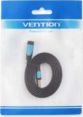 Кабель-удлинитель USB 3.0(Am)-USB 3.0(Af), плоский, экранированный, 50см, черный – фото 3