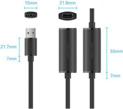 Кабель удлинитель USB2.0 АM/AF 10м (CBKBL) активный – фото 2