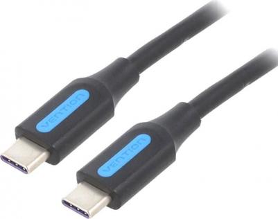 Кабель USB Type-C-USB Type-C, быстрая зарядка, 5А, 100 Вт, 1 м, черный – фото 1
