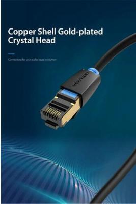 Патч корд 0.5 метра / интернет кабель прямой SFTP cat.8 RJ45 Ethernet для свитч, ноутбука WiFi роутера с тканевой оплеткой арт. IKGBD – фото 3