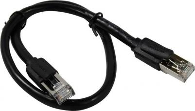 Патч-корд SFTP кат.8, 1 м, RJ45-RJ45, черный, CU, экранированный – фото 2