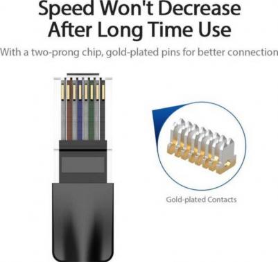 Патч-корд UTP 8м (IBEBK) категория 6 черный – фото 1