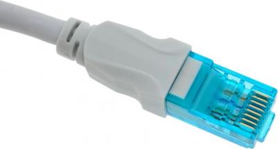 Патч-корд VAP-A10-S1500 литой, U/FTP, кат.5E, 15м, 4 пары, 26AWG, медь бескислородная, многожильный, серый – фото 2