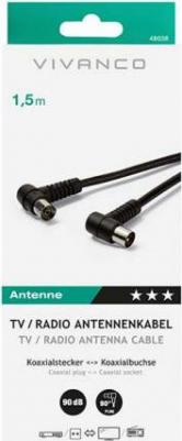 Кабель 48038.48/20 15WB Coax - Coax 1.5м Black – фото 1