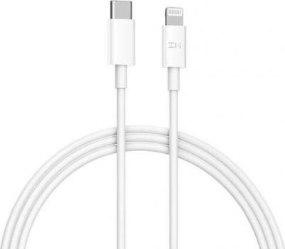 Кабель Type-C/Lightning 100см MFI, 3A, 18W PD Материал оплетки TPE белый