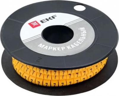 Маркер кабельный PROxima 2,5 мм2 "7" plc-KM-2.5-7 (1000 шт.) (ЕС-1) – фото 1