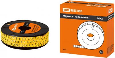 Маркер МК3 - 10мм символ 3 180шт/ролл, цена за 1 упак
