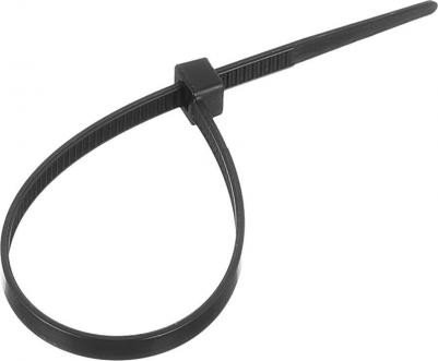 Стяжка кабельная 150х3,5 мм нейлонoвая черная (100 шт.) – фото 2