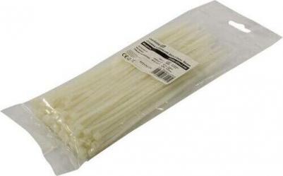 EX292912RUS Стяжка хомут нейлоновая CV66-200x3.6W нейлон 6.6, 200x3.6мм, неоткрывающаяся, halogen free, -40 C - +85 C, белая, 100 шт