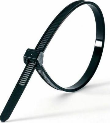 Хомут нейлоновый GNC-72-350-B, 7,2x350мм, 100 шт, Черный, 1/50, цена за 1 упак – фото 1