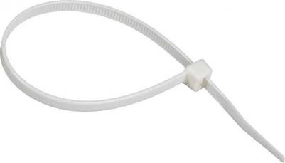 Хомут P6.6 самозатухающий белый 7,6х370мм 100шт/упак, цена за 1 упак – фото 1