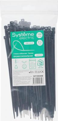 Стяжка кабельная MultiSet 200х4,8 мм нейлоновая черная – фото 3