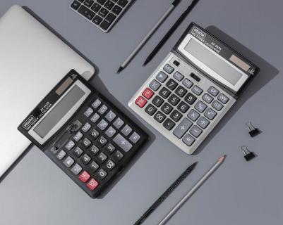 Калькулятор настольный AF-445S 12-разрядный серый/черный 190x147x41 мм – фото 8