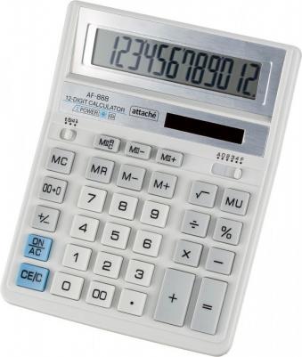 Калькулятор настольный AF-888 12-разрядный белый/серый 204х158х32 мм – фото 10
